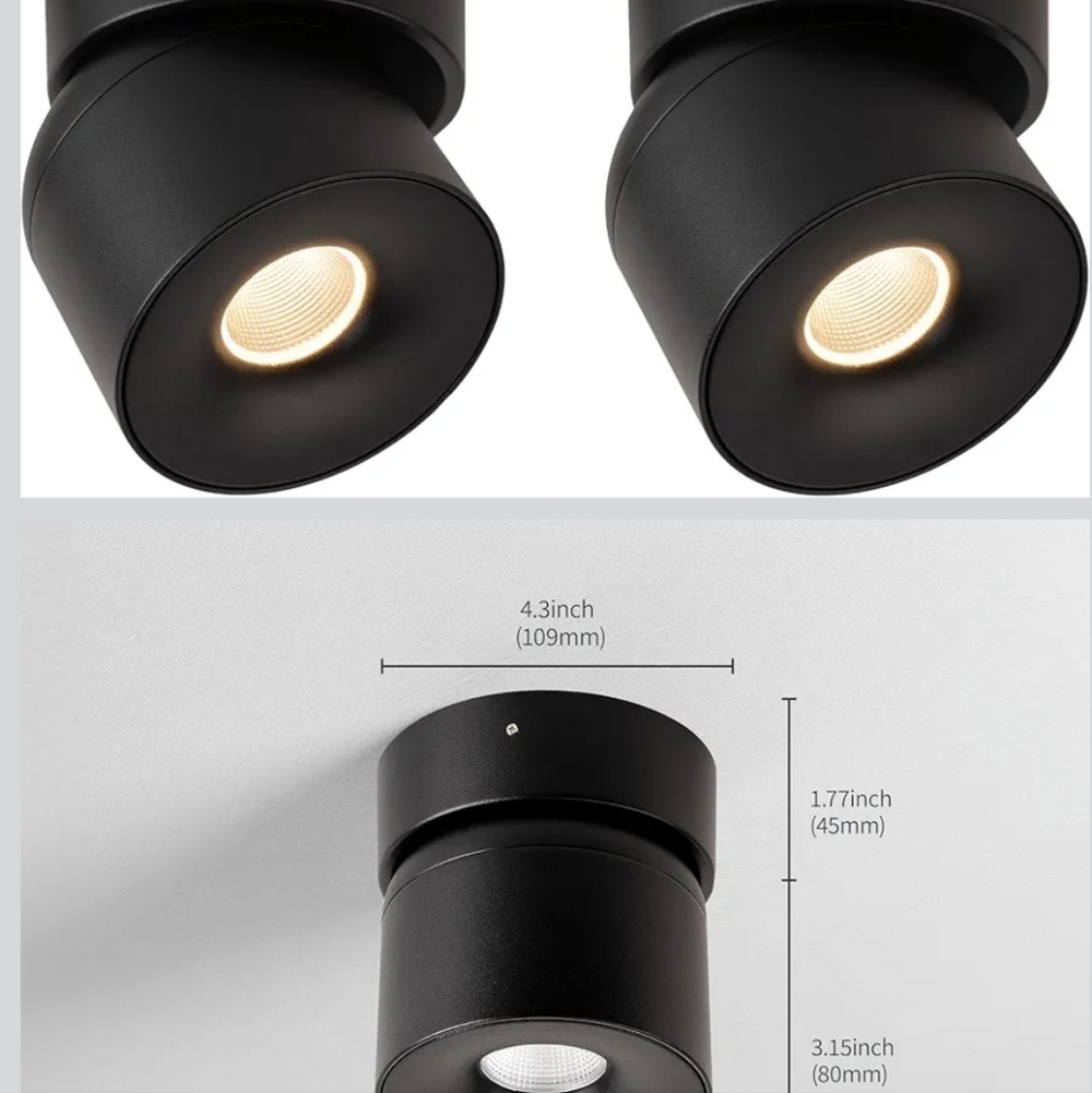 Aisilan Ceiling Spot Lights Indoor 2 Pack, 15W Modern LED Spotlight 350° Directi